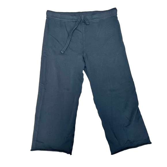 Frank & Eileen Catherine Favorite Cropped Wide Sweatpants Triple Fleece Navy - Picture 5 of 14